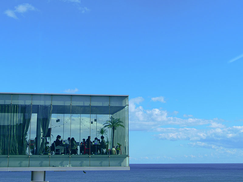 日立駅内のシーバーズカフェ